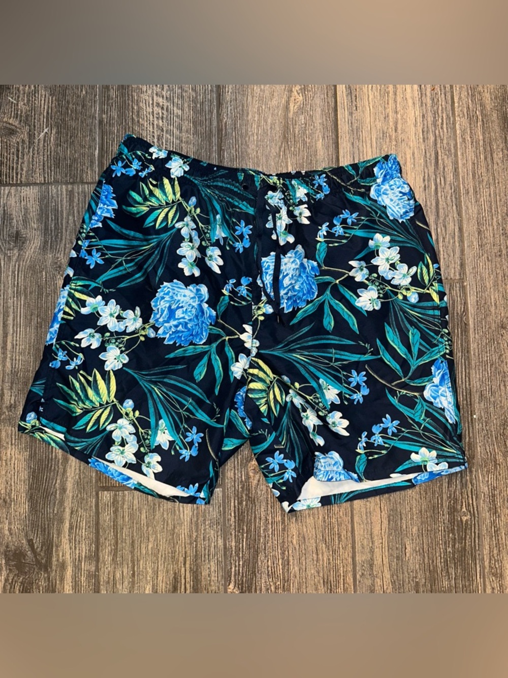 Men's Old Navy Blue Floral Swim Shorts